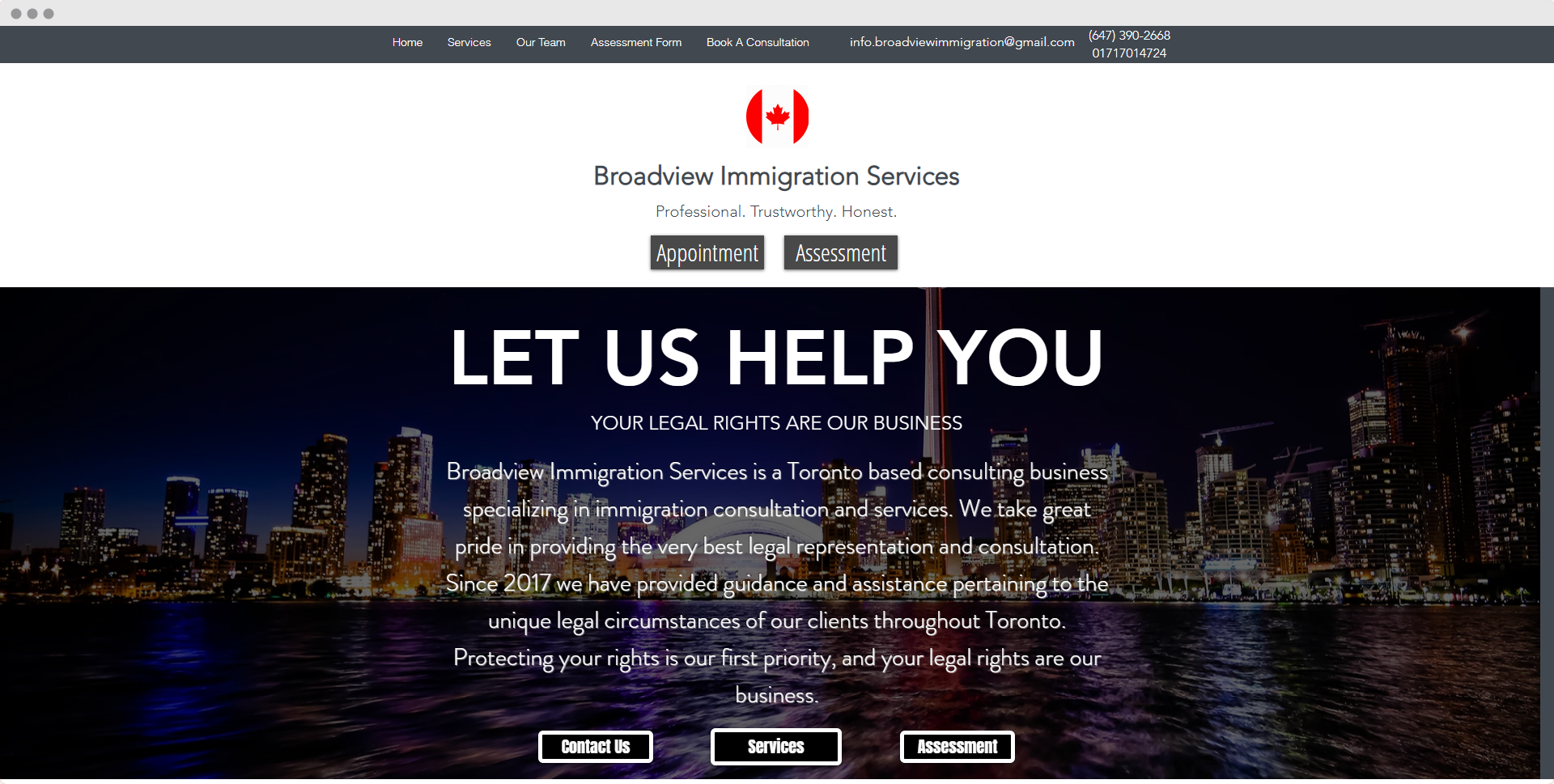 Broadview Immigration Services Website